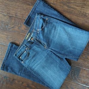 DAVID KAHN JEANSWEAR I  Nikki Mid-Rise Bootcut Flared Denim Blue Jeans, 30